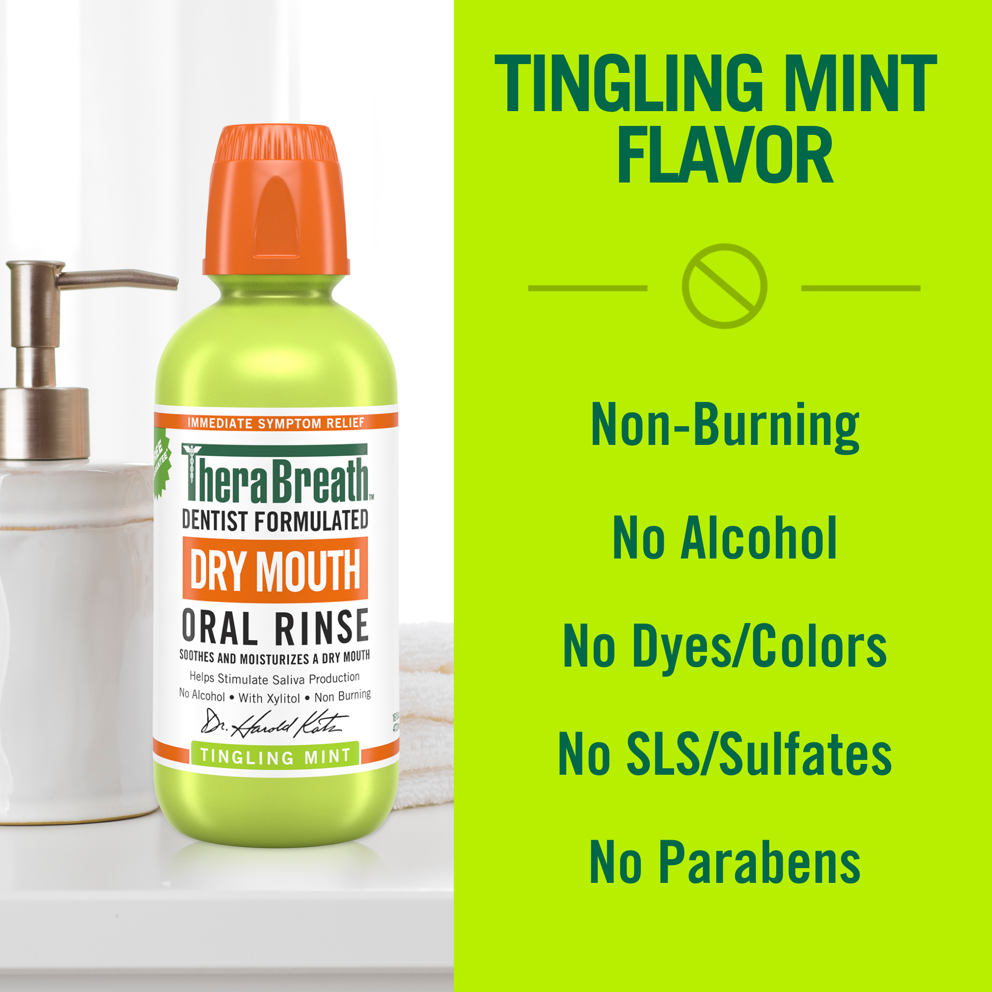 Dry Mouth Oral Rinse - Tingling Mint (RES2)