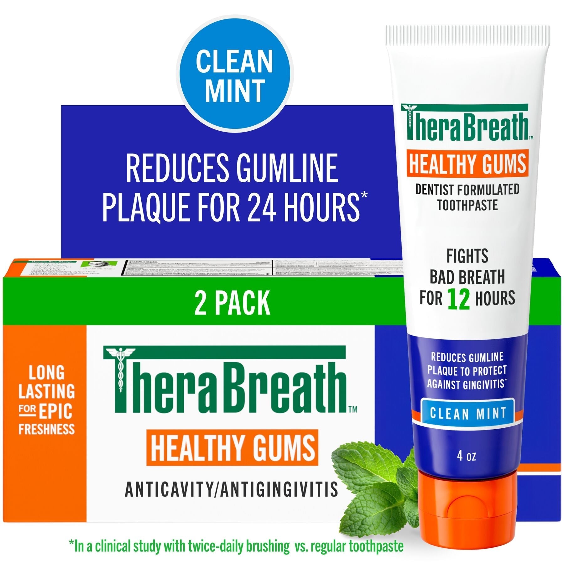 TheraBreath Healthy Gums Oral Rinse & Toothpaste Bundle (4VV7)