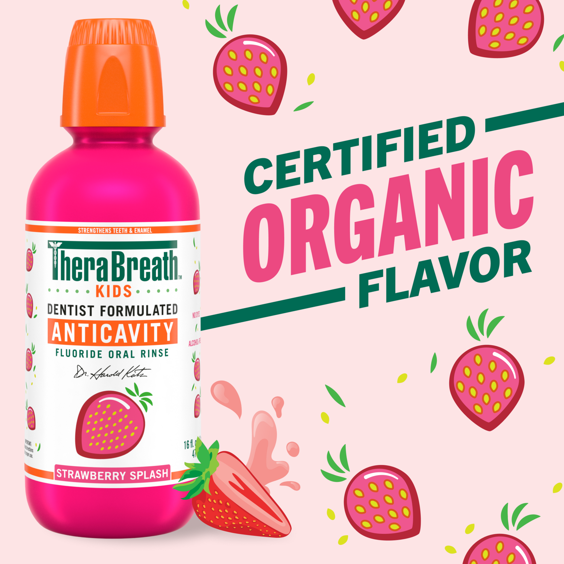 For Kids! Anticavity Oral Rinse - Strawberry Splash (SAT6)