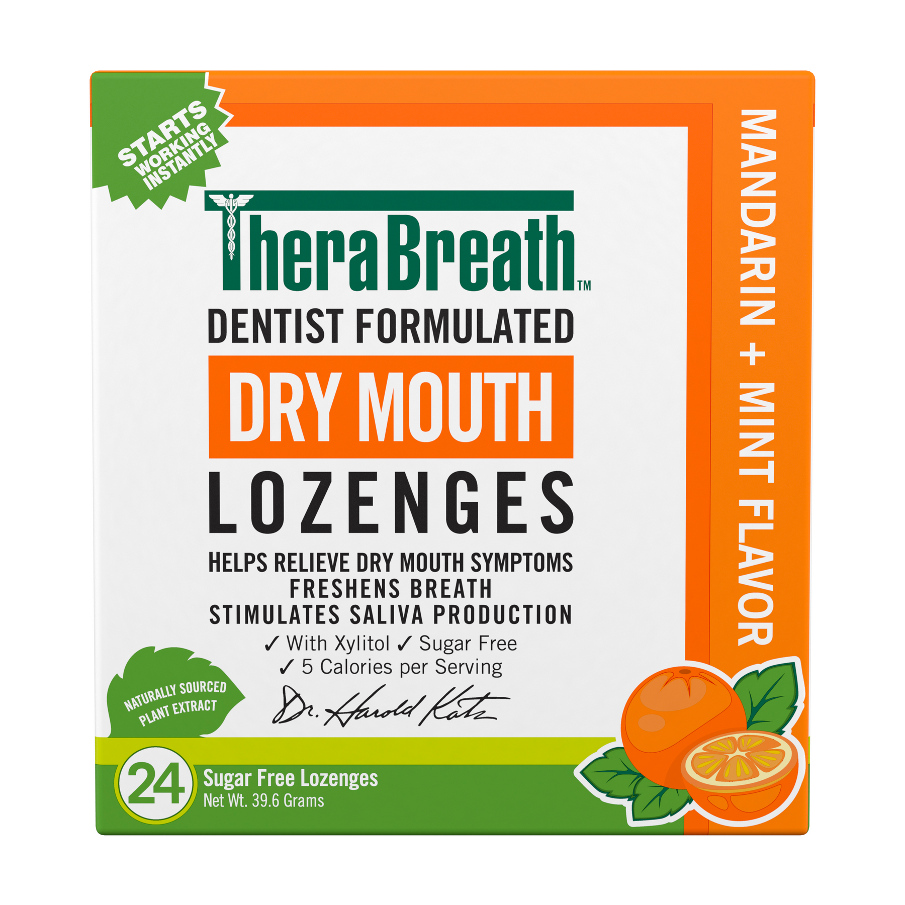 Dry Mouth Lozenges - Mandarin Mint (L1A6)