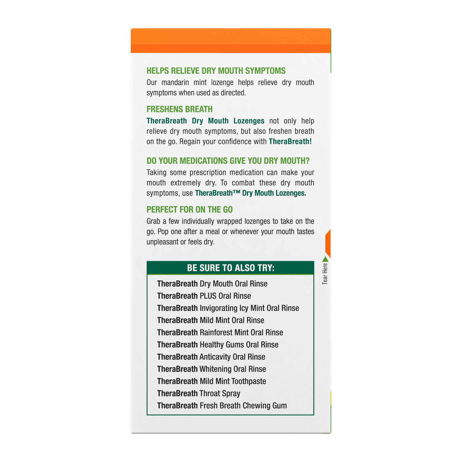 Dry Mouth Lozenges - Mandarin Mint (L1A6)