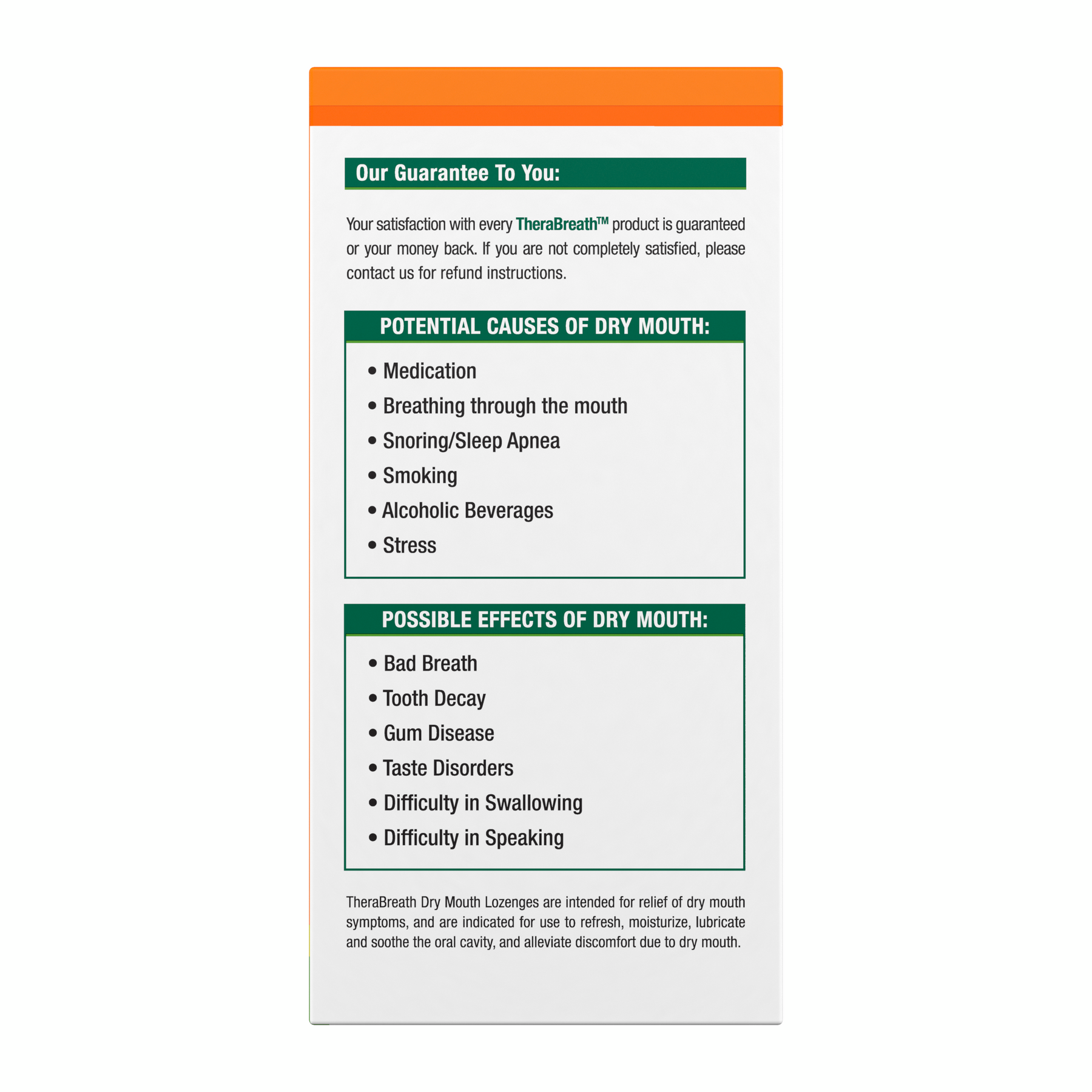 Dry Mouth Lozenges - Mandarin Mint (L1A6)