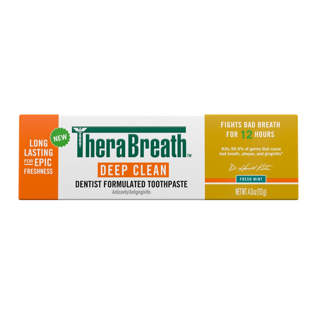 TheraBreath Deep Clean Toothpaste, Helps Fight Bad Breath, Fresh Mint (NRCX)