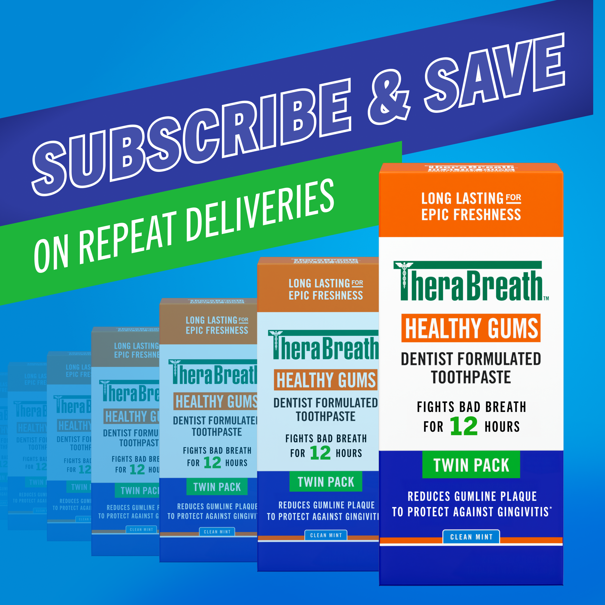 TheraBreath Healthy Gums Toothpaste, Helps Fight Gingivitis, Clean Mint (JH7Z)