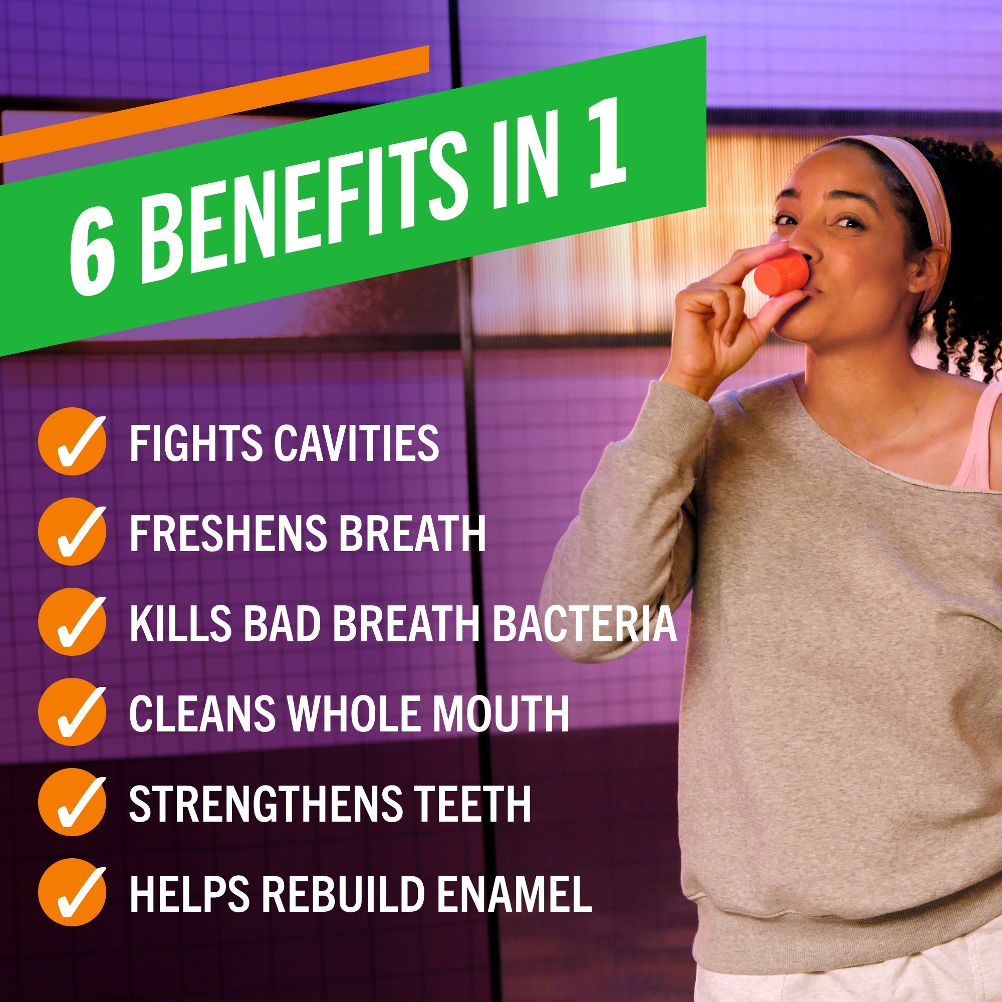 TheraBreath Complete Mouthwash, 6-in-1 Beneﬁts, Alcohol-Free, Revitalizing Mint (FI10)