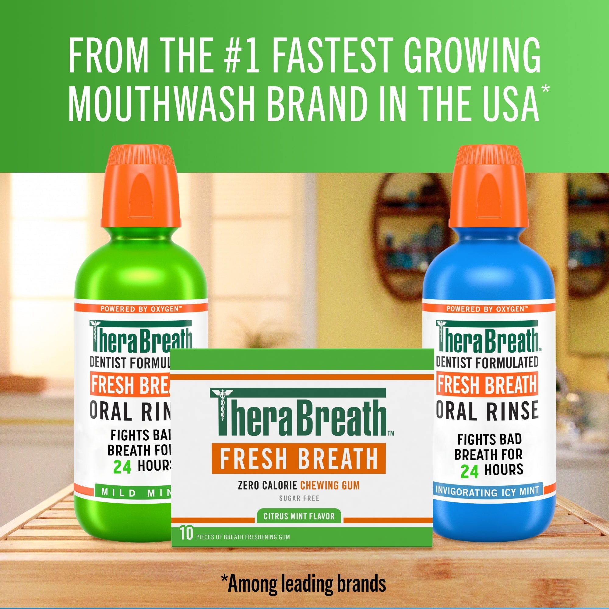 Fresh Breath Chewing Gum, Citrus Mint Flavor (QZ3B)