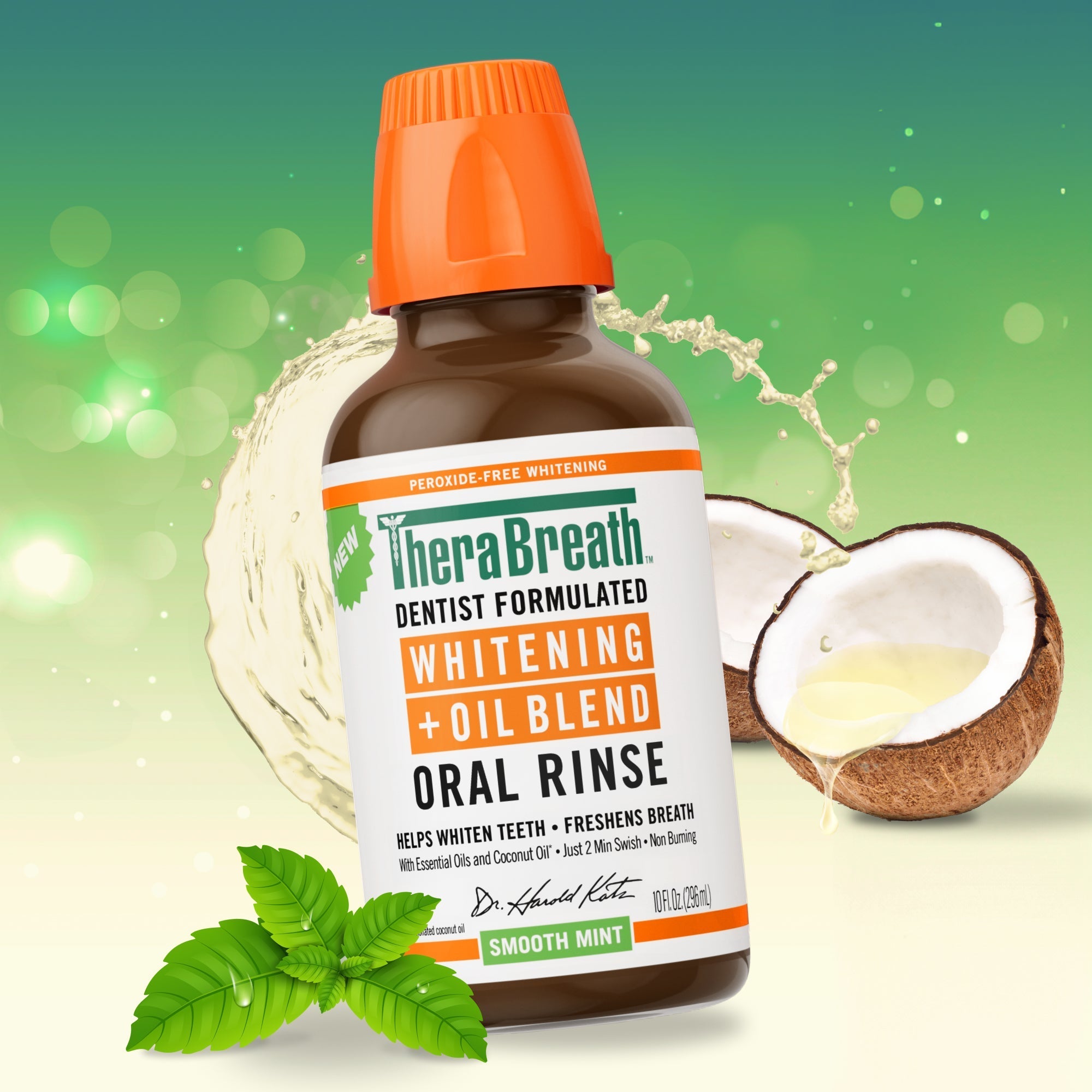 Whitening + Oil Blend Oral Rinse – Smooth Mint (B7SU)