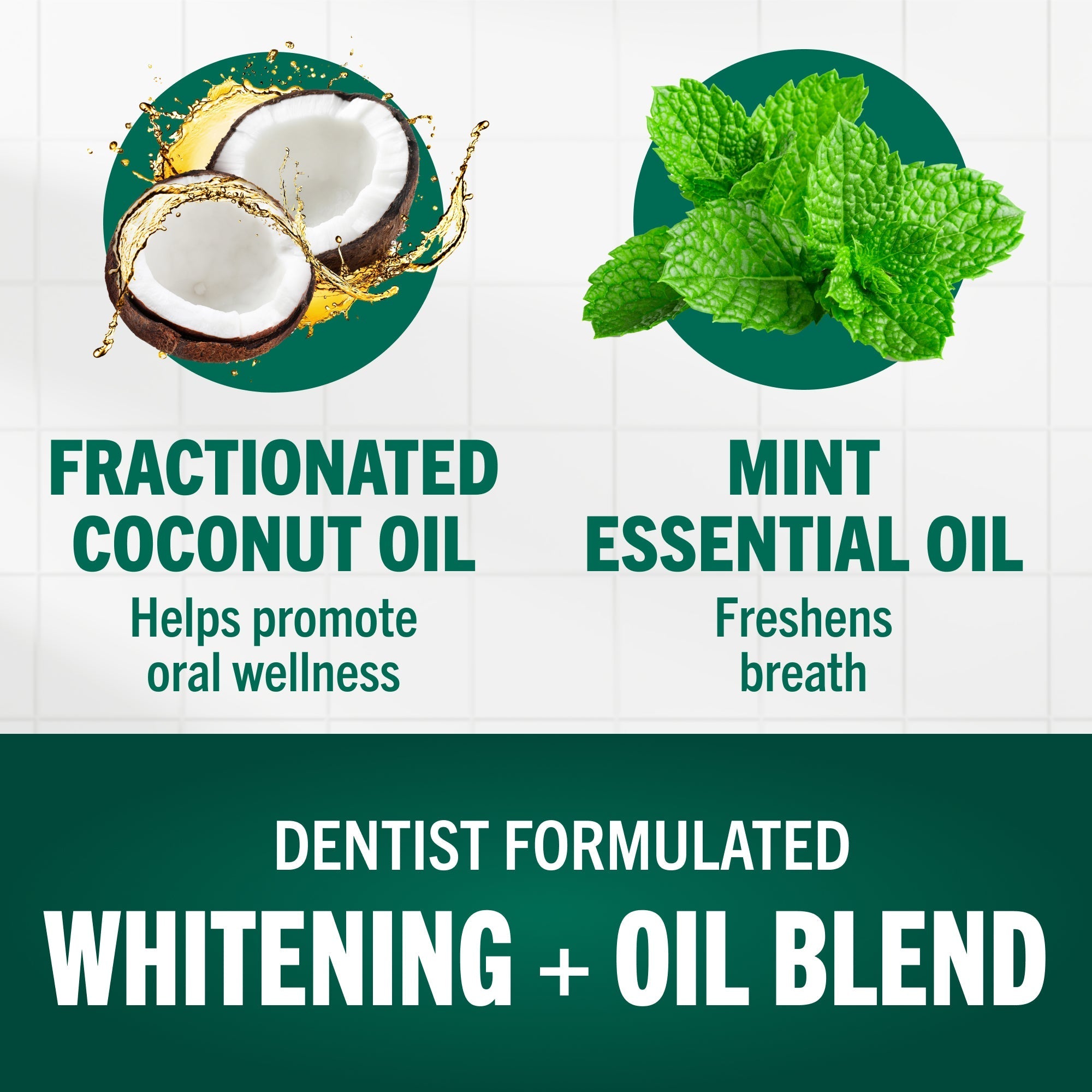 Whitening + Oil Blend Oral Rinse – Smooth Mint (B7SU)