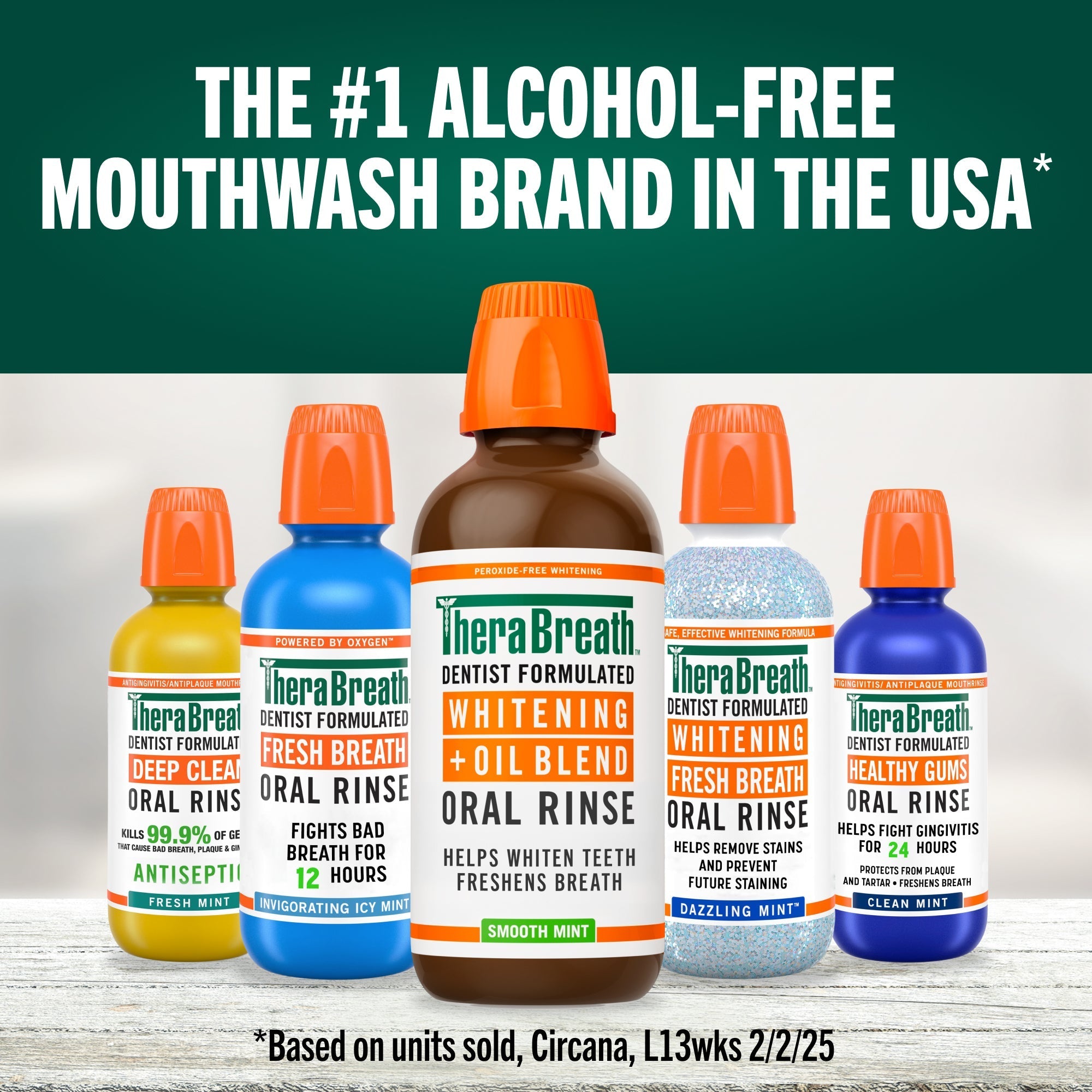 Whitening + Oil Blend Oral Rinse – Smooth Mint (B7SU)