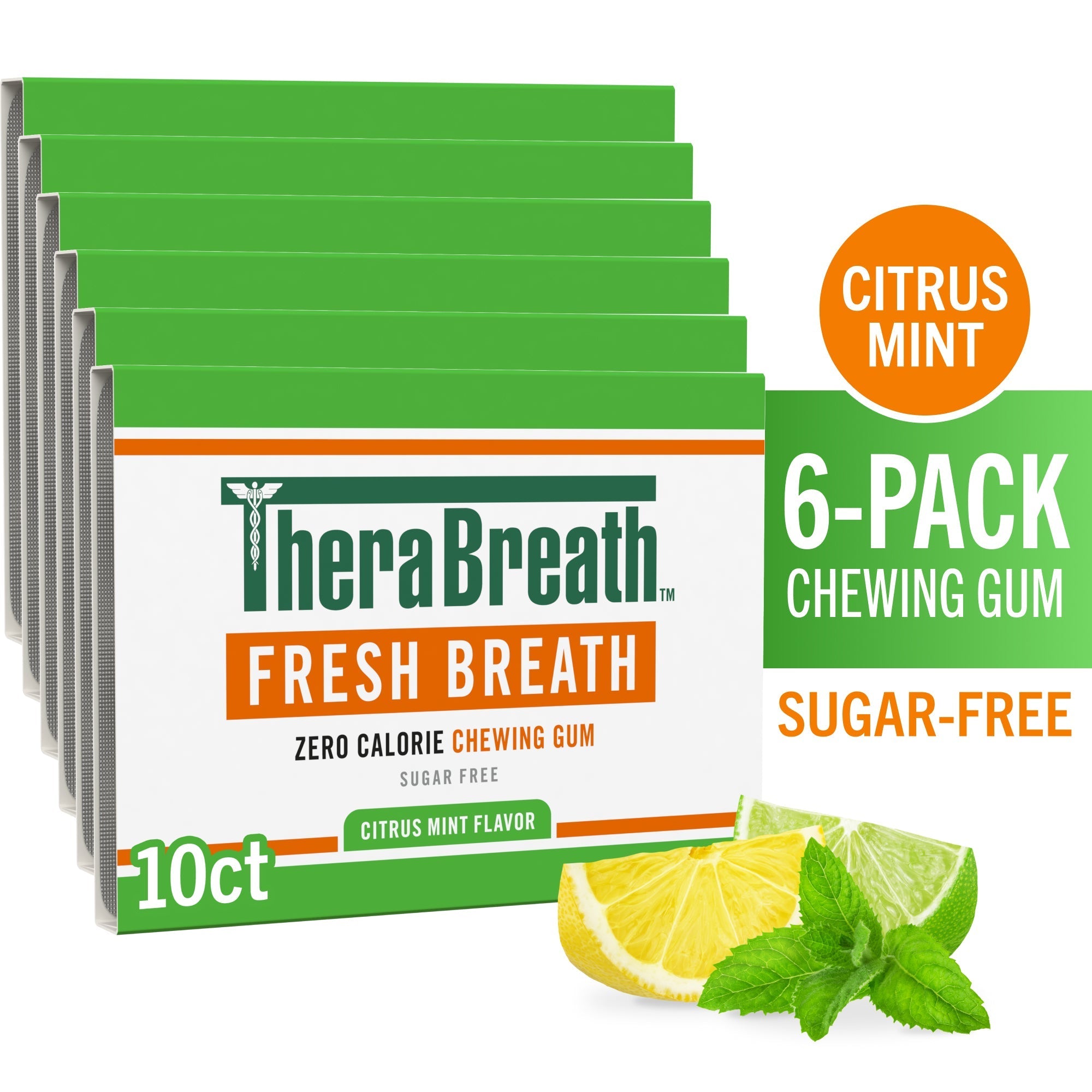 Fresh Breath Chewing Gum, Citrus Mint Flavor (QZ3B)