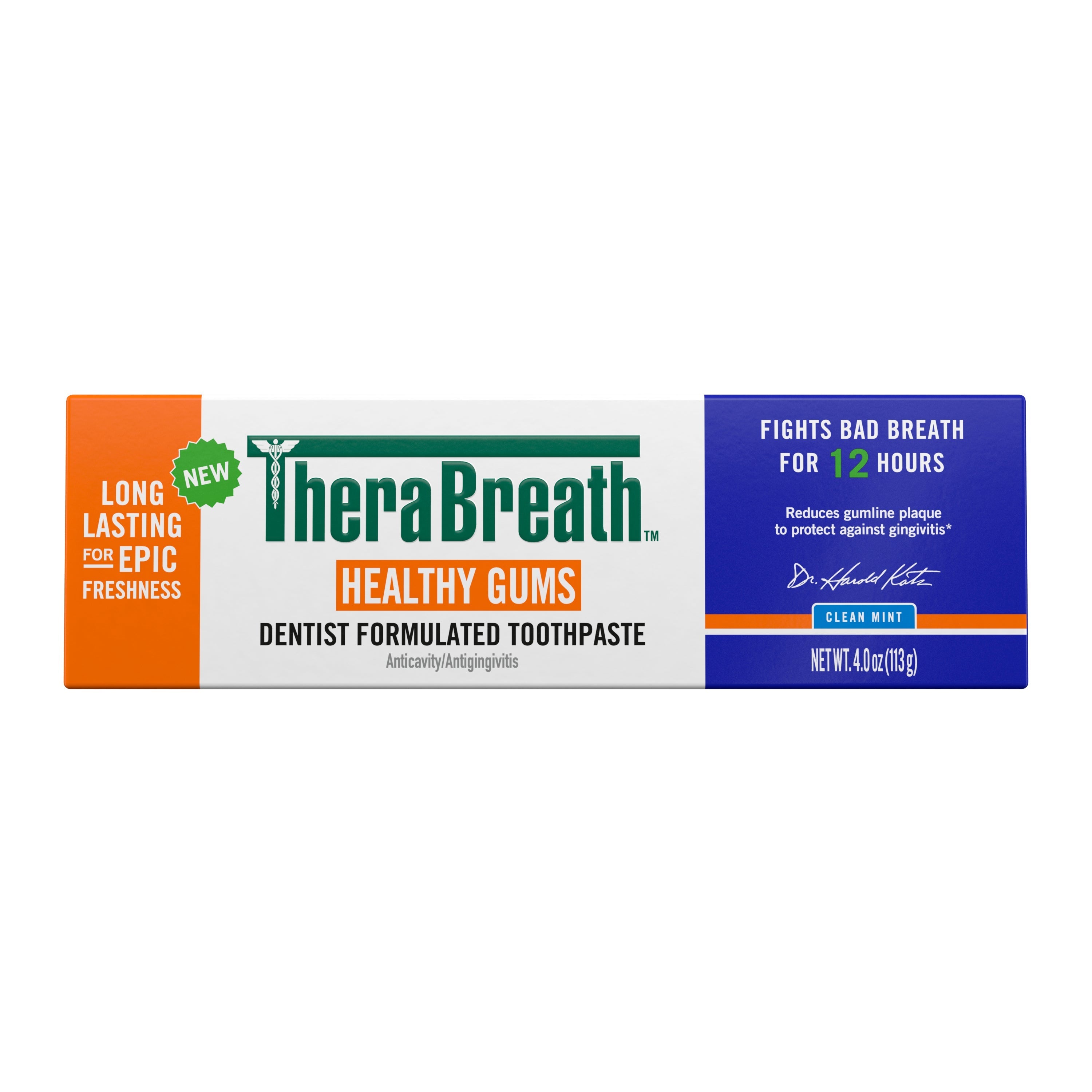 TheraBreath Healthy Gums Toothpaste, Helps Fight Gingivitis, Clean Mint (JH7Z)