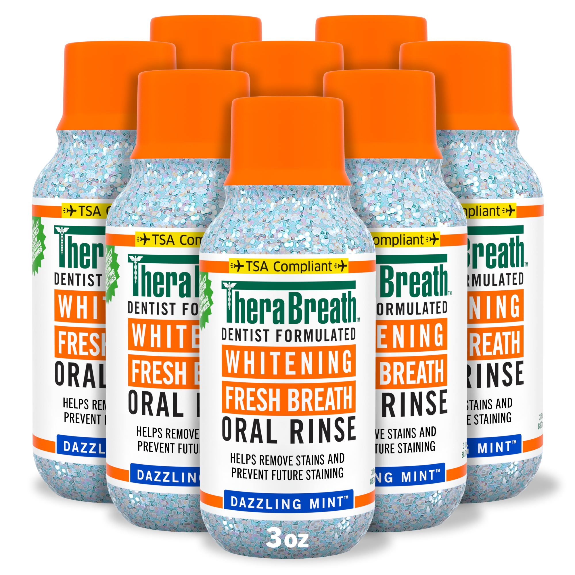 Whitening Fresh Breath Oral Rinse - Dazzling Mint (35MQ)