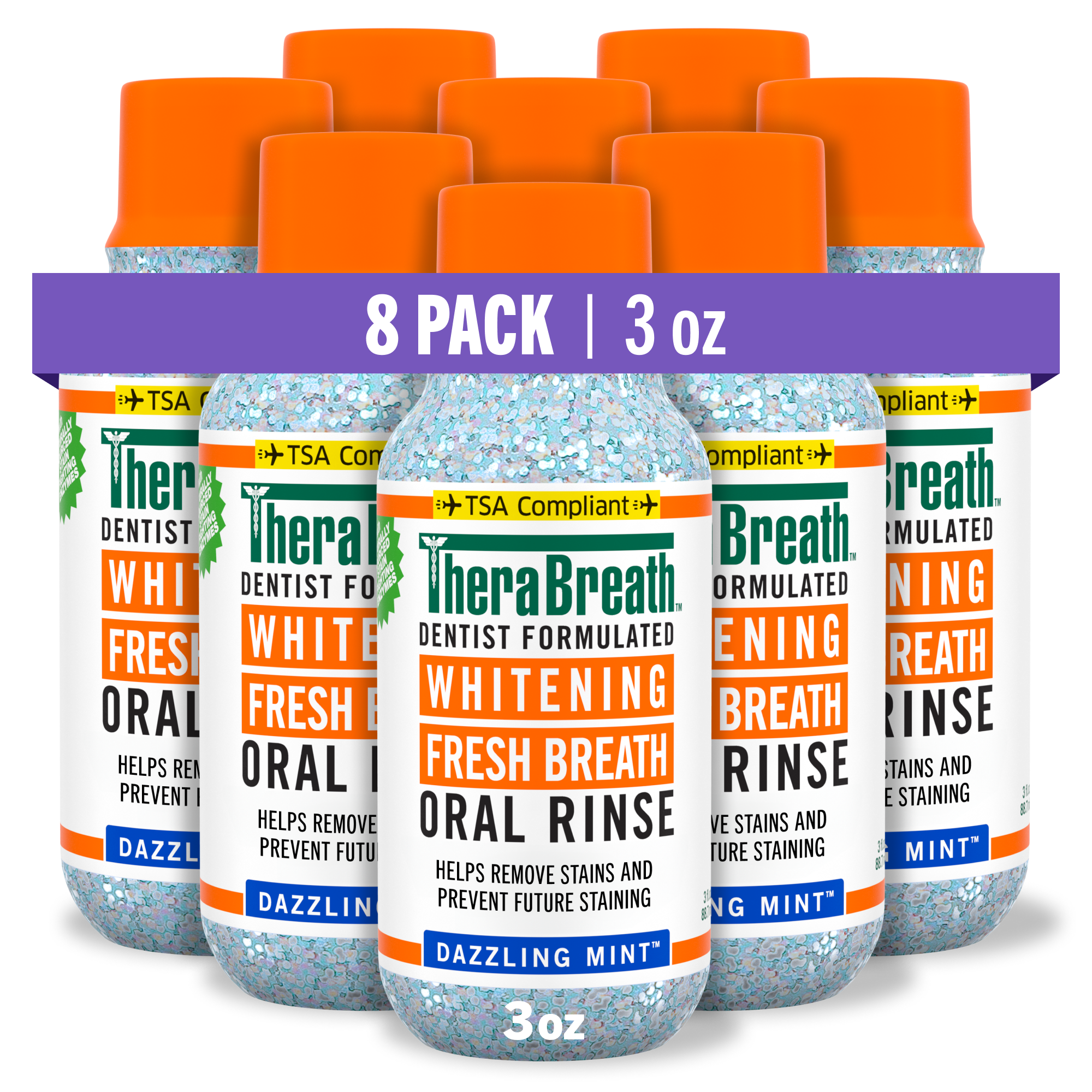 Whitening Fresh Breath Oral Rinse - Dazzling Mint (35MQ)